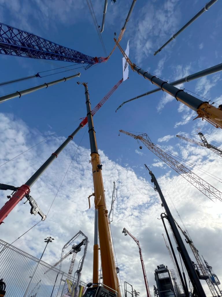 Bauma 2022 crane sky