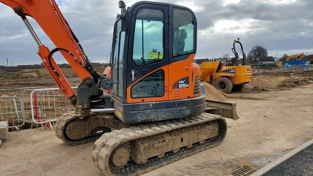 2021 Doosan DX85R side view