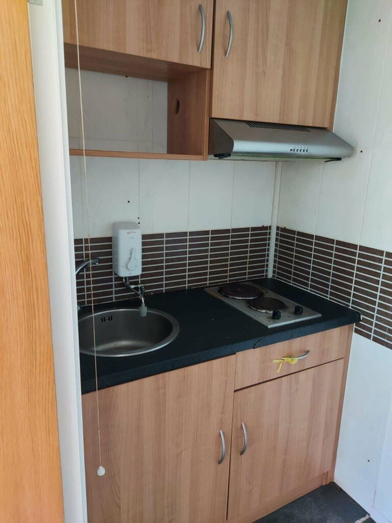 Site Accommodation units stove