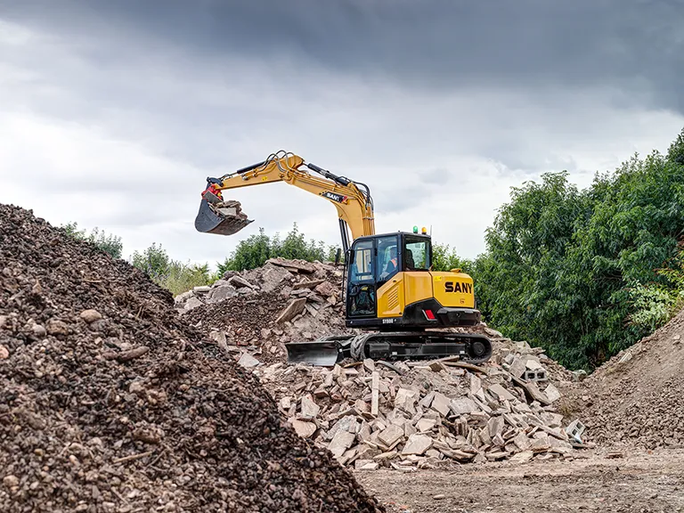 SY80U SANY Excavator which will be on stand at Hillhead 2026