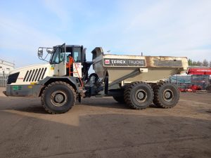 2018 Terex TA300 used articulated dump truck left side view