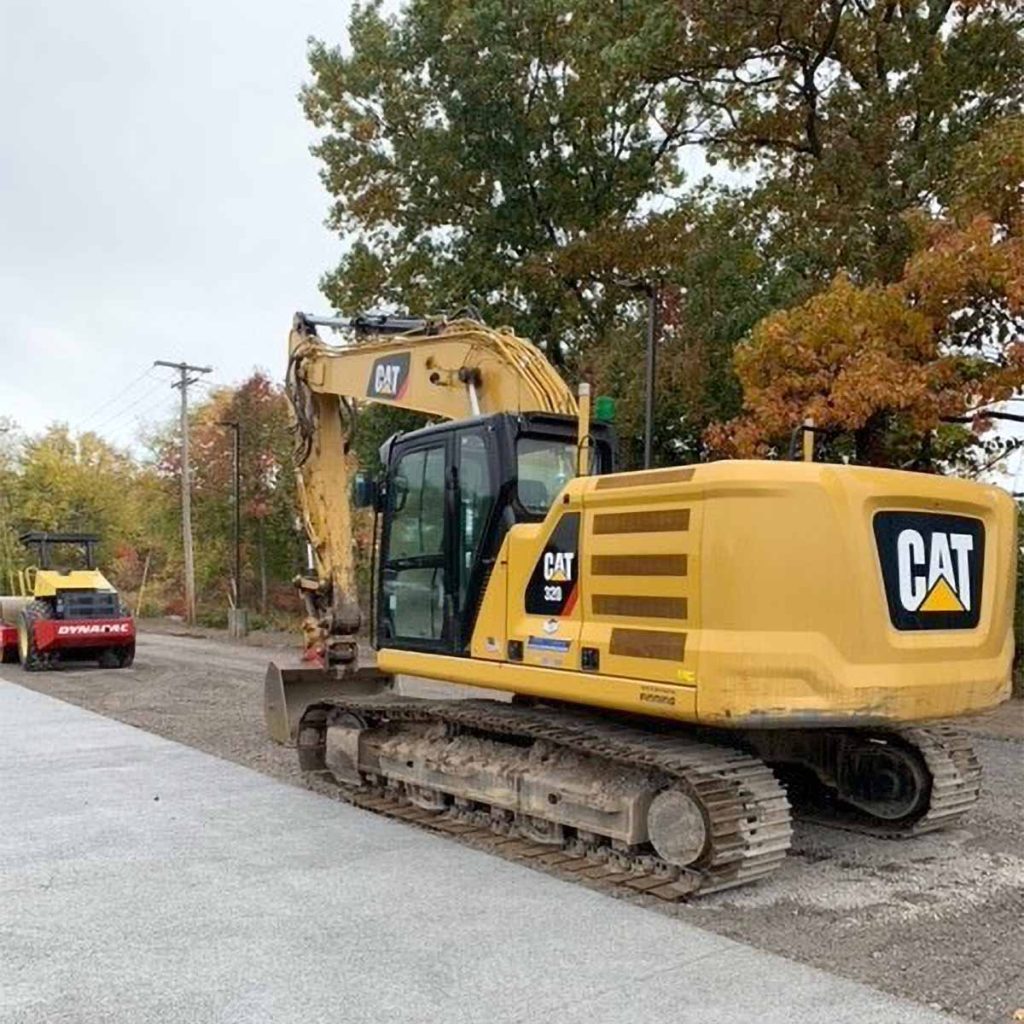 2018 CAT 320 Excavator used on PlantClassifieds rear view.